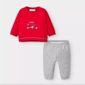 Size 4-6 months Mayoral Red and Gray Kids Matching Set